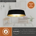 thumbnail image 5 of Beacon Hill 13-in W Integrated LED Matte Black and Satin Gold Contemporary Flush Mount Ceiling Light Fixture White Acrylic Diffusor, 5 of 12