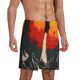 thumbnail image 2 of Balery Retro Space Rocket Launch Pantalones cortos de pijama de punto de algodón para hombre con cinturilla y bolsillos-4X-Large, 2 of 6