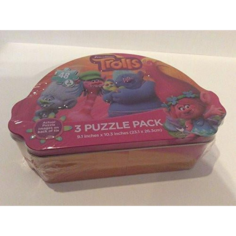 Trolls Tin Box Gift Set for Kids - Tin Box, Tin Pencil Case, Water Bottle,  Puzzle, Stickers