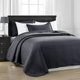 thumbnail image 3 of IR Imperial Rooms 2 Piece Twin Quilt-Soft Microfiber Chevron Bedspread Set with 1 Shams Charcoal, 3 of 12