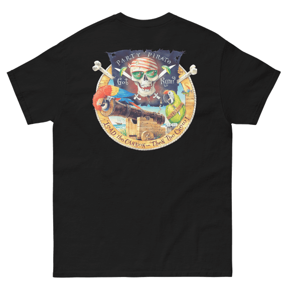 Mens Classic Pirate Got Rum Tee Shirt Parrots