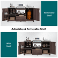 thumbnail image 5 of Harper & Bright Designs Outdoor Kitchen Island for Big Green Egg Grills, Solid Wood Outdoor Grill Cart for Tabletop Grill with Stainless Steel Top, Compatible with Green Egg, Brown, 5 of 12
