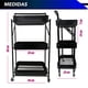 thumbnail image 2 of Carrito de servicio 3 niveles con llantas CHIC-FANTASY Negro de Acero 1 pieza, 2 of 5