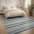 thumbnail image 3 of ODIKA 8'x10' Washable Area Rug Durable, Non-Slip Striped Farmhouse With Even Repeating Bands And Clean Border for Living Room, Under Sectional, Family, 3 of 7