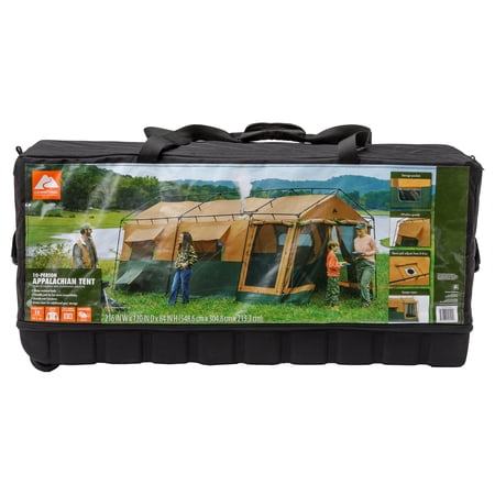 OZARK TRAIL 10-PERSON APPALACHIAN TENT, 4 SEASON WITH STOVE OUTLET