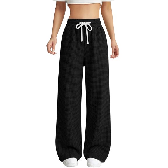 Staki Teen Girl Sweatpants Girls Sweatpants Girls Joggers Pants Athletic Waisted Sweatpants for Kids Youth with Pocket Drawstring(Black,12-13 Years)