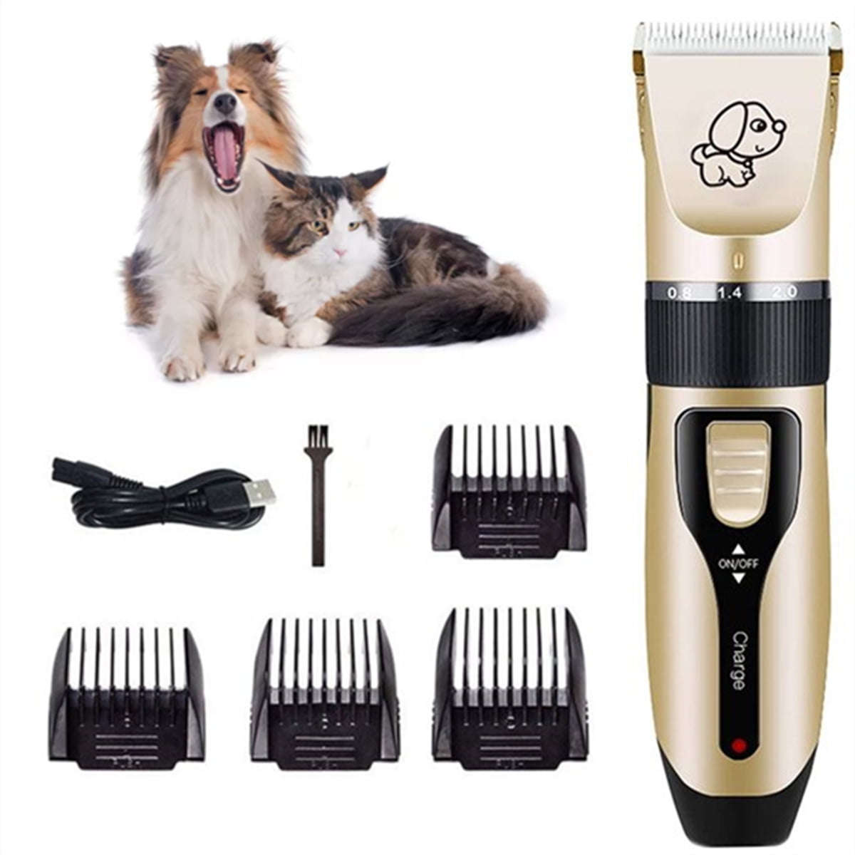 Dog Hair Clipper Pet Hair Trimmer Puppy Grooming Clipper Kit Cordless ...