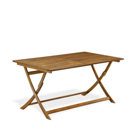 Rustic Ranch Outdoor Patio Set- Great for Camping, Picnics - Wooden Folding Table with Outdoor Chairs- Natural Oil Finish, Outdoor Patio Dining Set
