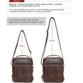 thumbnail image 3 of Contacts Small Messenger bag for Men Leather Man Purse Business Travel Crossbody Shoulder Bag Handbag Fit up to 9.7" iPad (Coffee), 3 of 7