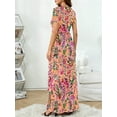 thumbnail image 2 of Cuteduck Women's Maxi Dresses Short Sleeve Long Casual Dresses Loose Plain with Pockets S-XXL, 2 of 9