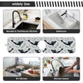 thumbnail image 6 of Whale and Decorative Plants 2PCS Faucet Absorbent Mat Kitchen Faucet Sink Splash Guard Microfiber Cloth Faucet Splash Catcher Water Absorbent Mat Behind Faucet, Faucet Mat for Kitchen Sink 30x5in, 6 of 7