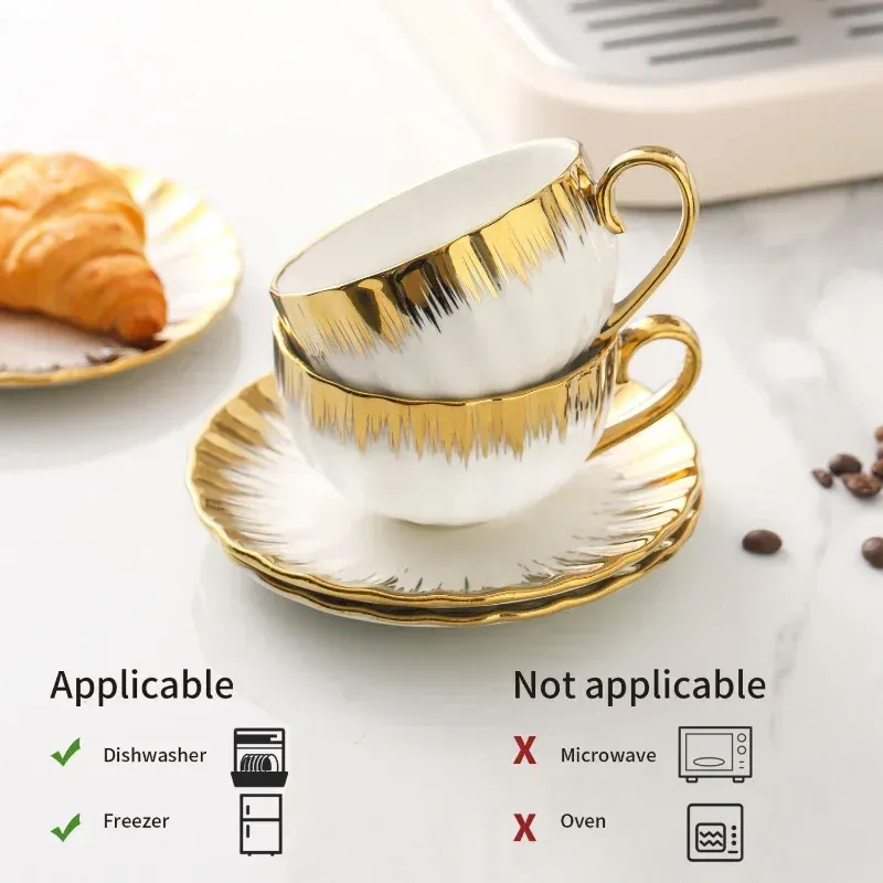Totoro Hero 3-piece set Espresso Cups and Saucers Ceramic Cups with SaucersPorcelain Coffee Cup and Saucer Set with Gold Trim 2.5 Oz Demitas