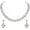 Silver Multicolor, variant on Choker Pink, Rhinestone Necklace Set, Silver Plated