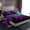 Purple Blue, variant on Castle Fairy Black Video Game Twin Sheet Sets for Boys Girls,Geometric Honeycomb Bedding