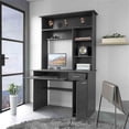 thumbnail image 4 of FM FURNITURE Weston Two Computer Desk with Hutch Engineered Wood Smokey Oak, 4 of 7