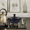 thumbnail image 4 of HEALEEP 3Pcs Enamel Soup Pot Blue Cooking for Preparing Desserts Salads Instant Noodles, 4 of 8