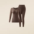 thumbnail image 2 of uublik Thermal Underwear for Women Fleece Lined Long Johns Base Layer Top Bottom Cold Weather Gear for Hunting Running Skiing, Coffee, 2 of 6