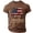 002Brown, variant on Mens Usa Flag Graphic Tshirt Patriotic Short Sleeve Crew Neck American Flag Print Tee Casual Independence Day Loose Fit Tshirt Light Blue 4XL