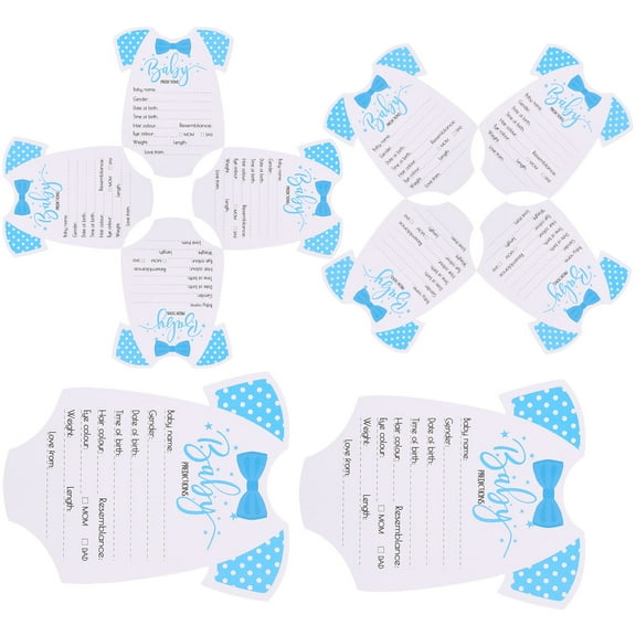 HOMEMAXS Gender Reveal Game Cards for Party Decorations Assorted Color Paper Creative Design 10pcs