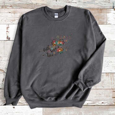 "Faith Hope Love" Colorful Dandelions