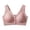 Pink, variant on Bras for Women Embroidered Front Closure Wireless Bra Back Smoothing Seamless No Underwire Bra with Removable Padded Inserts Pocket Stretch Comfort Bralette Size XXL Beige