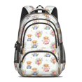 thumbnail image 2 of Highland Cow and Flower Print Cute School Backpack Bag with Padded Back and Adjustable Shoulder Straps 16.9 X 12.6 X 5.9 Inches, 2 of 5