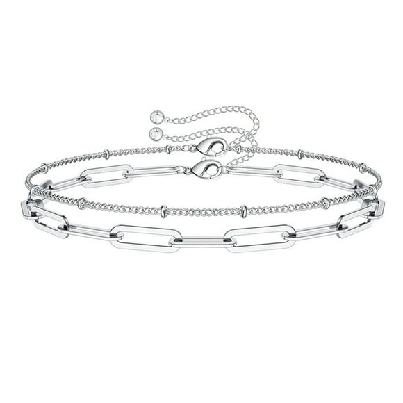 Fgnfyis Bracelet Two Handmade Products Various Designs Silver Oval Links Jewelry Decorative Round Bracelet Gift Bracelets Silver