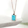thumbnail image 4 of Gem Stone King 5.10 Ct Turquoise Black Onyx 18K Rose Gold Plated Silver Pendant with Chain, 4 of 4