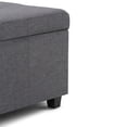 thumbnail image 5 of Simpli Home Castleford 48 inch Wide Contemporary Storage Ottoman in Slate Grey Linen-Look Fabric, 5 of 12