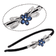 thumbnail image 3 of Diadema de flores con diamantes de imitación para mujer, diadema con lazo de mariposa francesa, aros para el pelo de cristal, accesorios para el cabello MFZFUKR CPB-DE-LYY790-6, 3 of 5