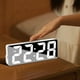 thumbnail image 5 of Reloj despertador digital LED simple con pantalla digital grande, moderno, con múltiples configuraciones, para escritorio, mesita de noche, estudio, cocina, espejo, reloj despertador digital, 5 of 6