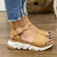 thumbnail image 2 of Women's Sandals Summer Open Toe Breathable Ankle-strap Shoes Pin Buckle Closure, 2 of 3