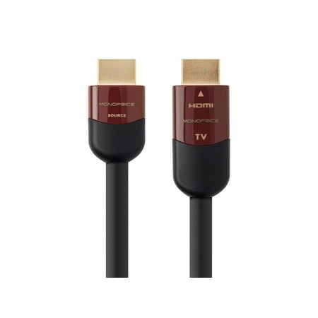 Monoprice High Speed HDMI Cable - 40 Feet - Black, Active, 4K @ 60Hz, 18Gbps, 26AWG, YUV 4:2:0, CL2 - Cabernet Ultra