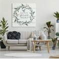 thumbnail image 2 of Stupell Industries Love Grows Here Sentiment Green Fern Wreath Blue Warbler, 36 x 36, Designed by Elizabeth Tyndall, 2 of 6
