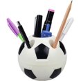 thumbnail image 1 of Portalápices de fútbol creativo, contenedor de lápiz con diseño de forma de fútbol de escritorio, decoración de mesa de contenedor organizador de escritorio para regalos de niños, 1 of 5