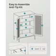 thumbnail image 2 of SONGMICS Metal Storage Cabinet with Mesh Doors, Multipurpose Storage Rack, 3-Tier Office Cabinet, Max. Load Capacity 55 lb per Tier, Midnight Blue UOMC002Q03, 2 of 9