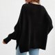 thumbnail image 4 of Suéteres para mujer Suéteres de otoño Cuello redondo Abrigo de moda Top Cuello redondo Suelto Manga larga Abrigo dividido Odeerbi ODB-5, 4 of 9