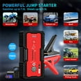 thumbnail image 2 of FOWAWU 18000mAh 1500A Car Jump Starter,Water-Resistant Jump Starter Battery Pack(7.0L Gas,5.5L Diesel) ,Battery Jumper Starter Portable with USB QC3.0/DC 12V/LED Light（RED）, 2 of 7