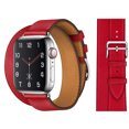 thumbnail image 1 of Adecuado para Apple iwatch7 correa de reloj de cuero genuino cuero de doble círculo contraste de color a juego primera capa de cuero correa de reloj de cuero PU correa de muñeca de doble círculo, 1 of 2
