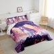 thumbnail image 3 of Tamaño Unicornio juegos de cama para Niñas Unicornio púrpura Juego de edredón Dormitorio lindo, 3 of 6
