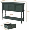 thumbnail image 3 of BeesClover Table Console Rétro avec 2 Tiroirs, Armoires Consoles, Table Étroite et Longue pour Sofa avec Tablette Ouverte pour Salon, Entrée, Vestibule, 3 of 5