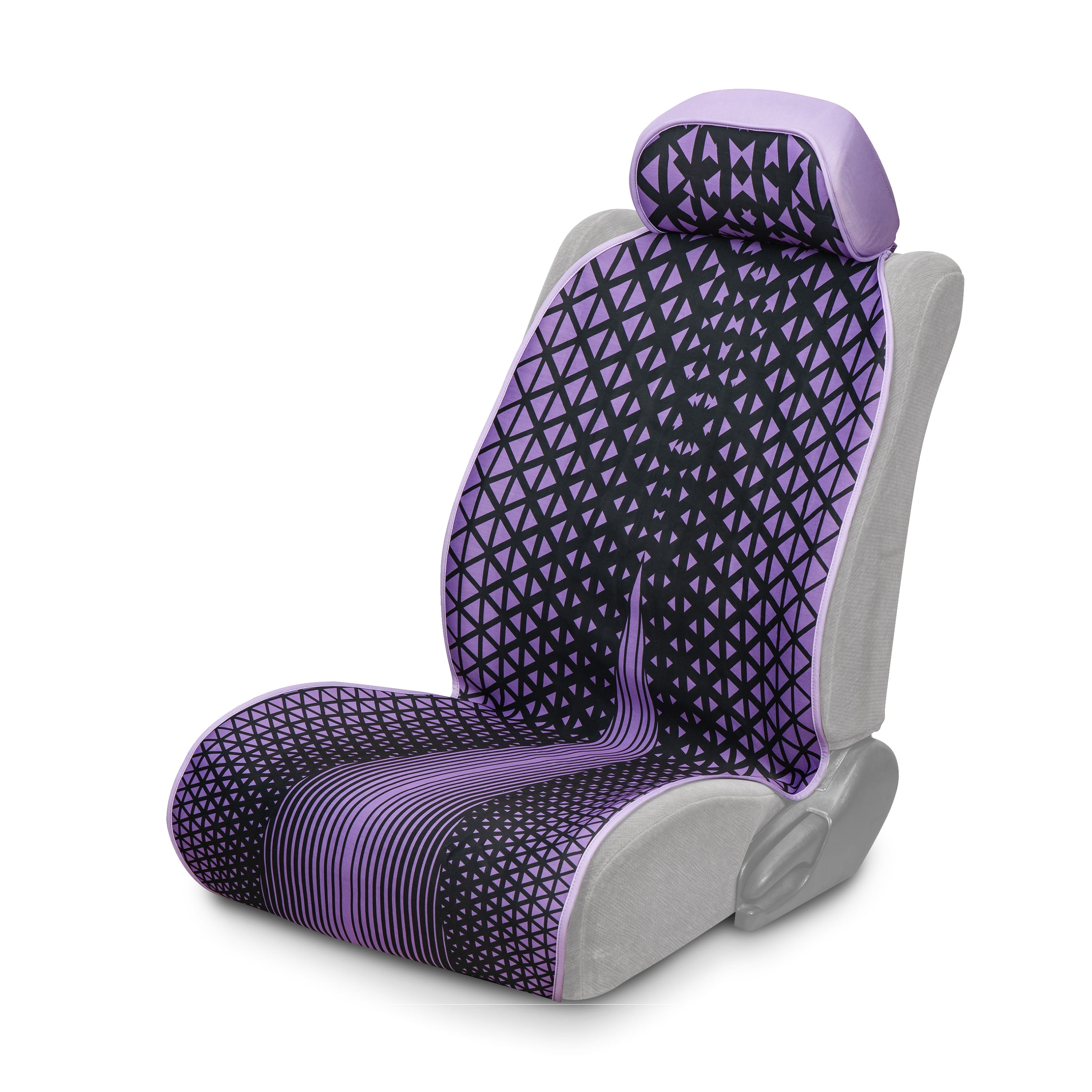 Auto Drive Waterproof Seat Protector Purple And Black Track