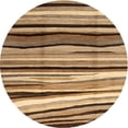 thumbnail image 1 of Ahgly Company Indoor Round Contemporary Saddle Brown Abstract Area Rugs, 3' Round, 1 of 6