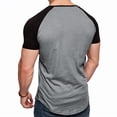 thumbnail image 6 of JAJAHO Men's Running Shirts Raglan Short Sleeve Fitness Stretchy Sports Top Color Block Crew Neck Base Layer T Shirt Summer Workout Gym Leisure Tops, 6 of 6