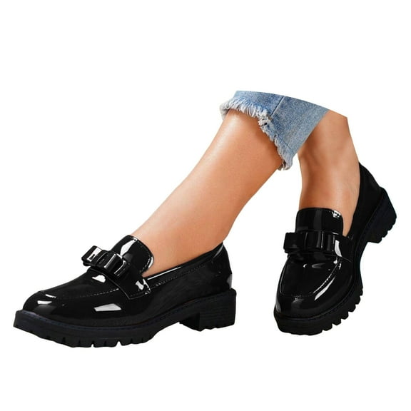 Mepaouo Loafers for Women Platform Penny Loafer Womens Slip on Casual Dressy Business Shoes