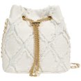 thumbnail image 1 of Jean Bolso Cubo Denim Diamante Patrón Mujeres Cordón Ajustable Correa Hobo, 1 of 9