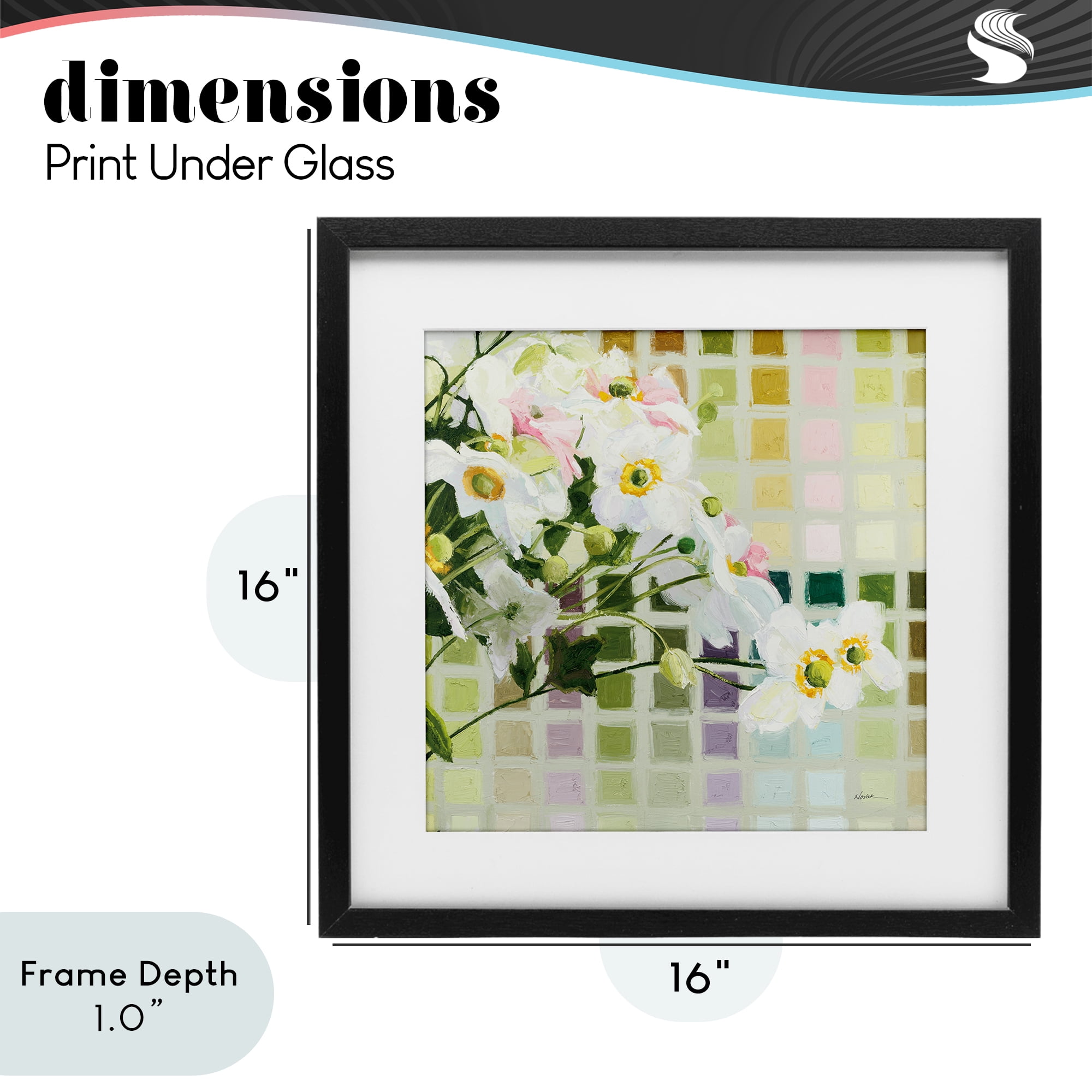 Stupell Industries Color Chart Daffodils Black Framed Print Under Glass, design by Shirley Novak