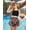 Black - Hibiscus, variant on Girls 3 Piece Swimsuit Teen Girl Tankini Swimsuits Bathing SuitFloral Bikini Swimwear with Skirt