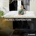 thumbnail image 5 of Black Grey Marble Blackout Curtains for Bedroom/Living Room, Thermal Insulated Kitchen Curtains, Modern Gradient Abstract Aesthetic Grommet Darkening Window Treatment Drapes 42"x84"x2, 5 of 8