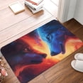 thumbnail image 5 of Daiia Red And Blue Fire Wolf Front Door Mat, Heavy Duty Durable Welcome Mat for Outdoor Indoor, Dirt Trapper Waterproof Super Absorbent Door Mat, 16" x 24", 5 of 9